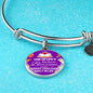 Teacher Appreciation Bracelet Stainless Steel or 18k Gold Circle Bangle-Express Your Love Gifts