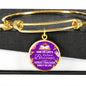 Teacher Appreciation Bracelet Stainless Steel or 18k Gold Circle Bangle-Express Your Love Gifts