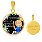 Teacher Appreciation Future Teacher Gift Circle Pendant Stainless Steel or 18k Gold 18-22"-Express Your Love Gifts
