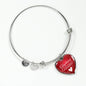 Teaching is a Work Of Heart Heart Bangle Stainless Steel or 18k Gold 18-22"-Express Your Love Gifts