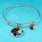 Teaching Loving Inspiring Our Future Teacher Appreciation Gift Stainless Steel or 18k Gold Circle Bangle Bracelet-Express Your Love Gifts