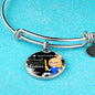 Teaching Loving Inspiring Our Future Teacher Appreciation Gift Stainless Steel or 18k Gold Circle Bangle Bracelet-Express Your Love Gifts