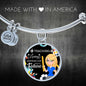 Teaching Loving Inspiring Our Future Teacher Appreciation Gift Stainless Steel or 18k Gold Circle Bangle Bracelet-Express Your Love Gifts