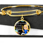 Teaching Loving Inspiring Our Future Teacher Appreciation Gift Stainless Steel or 18k Gold Circle Bangle Bracelet-Express Your Love Gifts