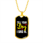 Tell Dog Hi Necklace Stainless Steel or 18k Gold Dog Tag 24" Chain-Express Your Love Gifts