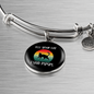 Tell Your Cat Bracelet Stainless Steel or 18k Gold Circle Bangle-Express Your Love Gifts