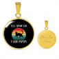 Tell Your Cat Circle Necklace Stainless Steel or 18k Gold 18-22"-Express Your Love Gifts