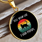 Tell Your Cat Circle Necklace Stainless Steel or 18k Gold 18-22"-Express Your Love Gifts