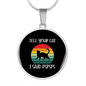 Tell Your Cat Circle Necklace Stainless Steel or 18k Gold 18-22"-Express Your Love Gifts