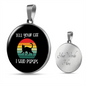 Tell Your Cat Circle Necklace Stainless Steel or 18k Gold 18-22"-Express Your Love Gifts