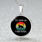 Tell Your Cat Circle Necklace Stainless Steel or 18k Gold 18-22"-Express Your Love Gifts