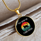Tell Your Cat Circle Necklace Stainless Steel or 18k Gold 18-22"-Express Your Love Gifts
