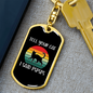 Tell Your Cat Keychain Stainless Steel or 18k Gold Dog Tag Keyring-Express Your Love Gifts