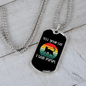 Tell Your Cat Necklace Stainless Steel or 18k Gold Dog Tag 24" Chain-Express Your Love Gifts