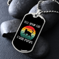 Tell Your Cat Necklace Stainless Steel or 18k Gold Dog Tag 24" Chain-Express Your Love Gifts