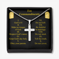 Ten Commandments Cross Card Necklace w Stainless Steel Pendant-Express Your Love Gifts