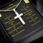 Ten Commandments Cross Card Necklace w Stainless Steel Pendant-Express Your Love Gifts
