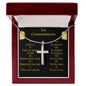 Ten Commandments Cross Card Necklace w Stainless Steel Pendant-Express Your Love Gifts