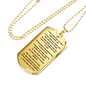 Ten Commandments English Clear Stainless Steel or 18k Gold Dog Tag 24" Chain-Express Your Love Gifts