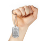 Ten Commandments English Clear Stainless Steel or 18k Gold Dog Tag 24" Chain-Express Your Love Gifts