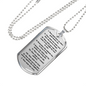 Ten Commandments English Clear Stainless Steel or 18k Gold Dog Tag 24" Chain-Express Your Love Gifts