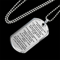 Ten Commandments English Clear Stainless Steel or 18k Gold Dog Tag 24" Chain-Express Your Love Gifts