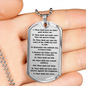 Ten Commandments English Clear Stainless Steel or 18k Gold Dog Tag 24" Chain-Express Your Love Gifts