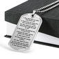 Ten Commandments English Clear Stainless Steel or 18k Gold Dog Tag 24" Chain-Express Your Love Gifts