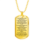 Ten Commandments English Clear Stainless Steel or 18k Gold Dog Tag 24" Chain-Express Your Love Gifts