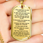 Ten Commandments English Clear Stainless Steel or 18k Gold Dog Tag 24" Chain-Express Your Love Gifts
