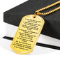 Ten Commandments English Clear Stainless Steel or 18k Gold Dog Tag 24" Chain-Express Your Love Gifts