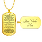 Ten Commandments English Clear Stainless Steel or 18k Gold Dog Tag 24" Chain-Express Your Love Gifts