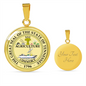 Tennessee State Seal Necklace Circle Pendant Stainless Steel or 18k Gold 18-22"-Express Your Love Gifts