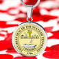 Tennessee State Seal Necklace Circle Pendant Stainless Steel or 18k Gold 18-22"-Express Your Love Gifts