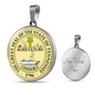 Tennessee State Seal Necklace Circle Pendant Stainless Steel or 18k Gold 18-22"-Express Your Love Gifts