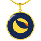 Terra (LUNA) Circle Necklace Stainless Steel or 18k Gold 18-22"-Express Your Love Gifts