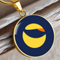 Terra (LUNA) Circle Necklace Stainless Steel or 18k Gold 18-22"-Express Your Love Gifts