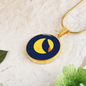 Terra (LUNA) Circle Necklace Stainless Steel or 18k Gold 18-22"-Express Your Love Gifts