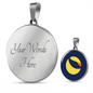 Terra (LUNA) Circle Necklace Stainless Steel or 18k Gold 18-22"-Express Your Love Gifts