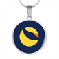 Terra (LUNA) Circle Necklace Stainless Steel or 18k Gold 18-22"-Express Your Love Gifts