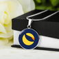 Terra (LUNA) Circle Necklace Stainless Steel or 18k Gold 18-22"-Express Your Love Gifts
