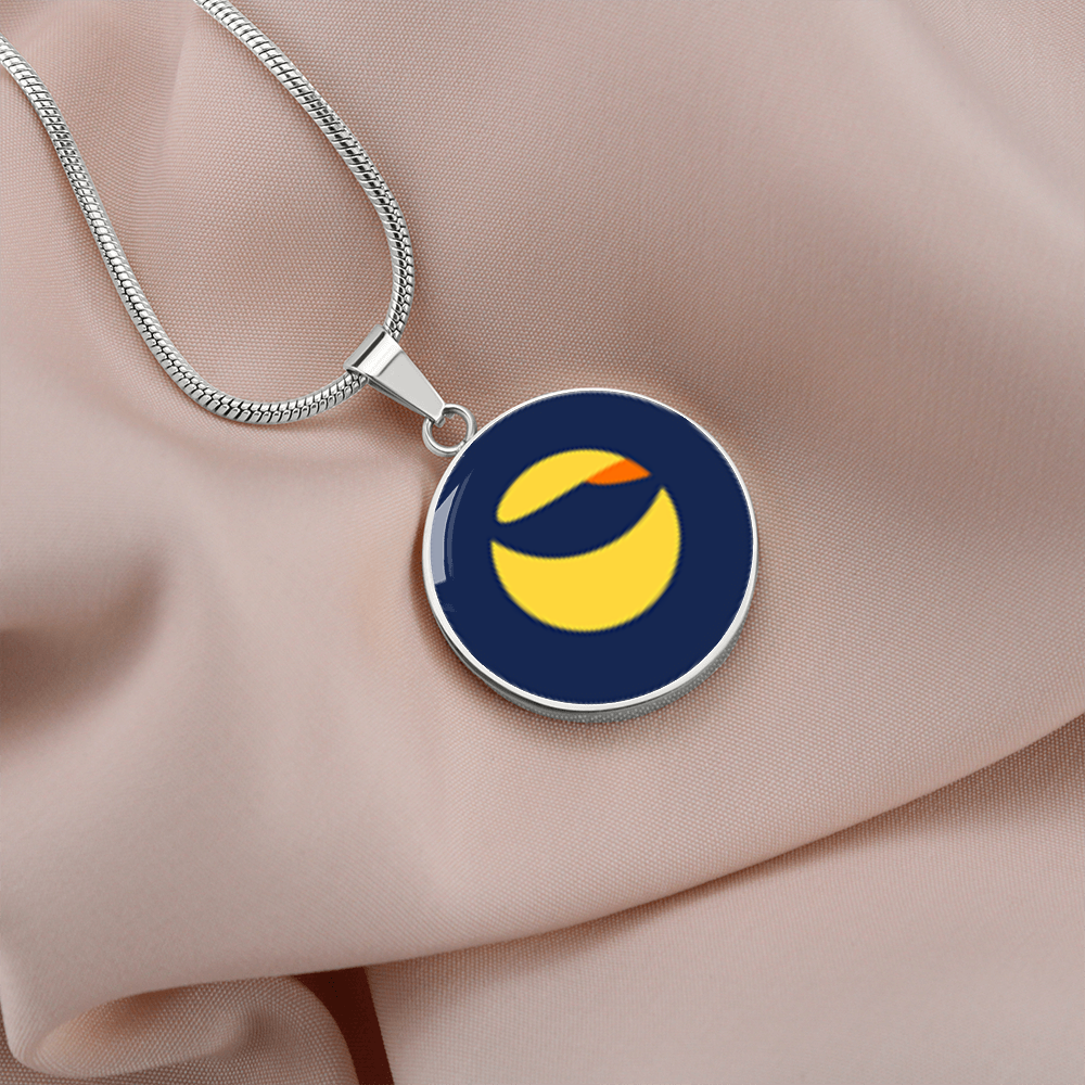 Terra (LUNA) Circle Necklace Stainless Steel or 18k Gold 18-22"-Express Your Love Gifts