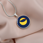 Terra (LUNA) Circle Necklace Stainless Steel or 18k Gold 18-22"-Express Your Love Gifts