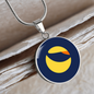 Terra (LUNA) Circle Necklace Stainless Steel or 18k Gold 18-22"-Express Your Love Gifts