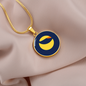 Terra (LUNA) Circle Necklace Stainless Steel or 18k Gold 18-22"-Express Your Love Gifts