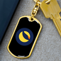 Terra (LUNA) Crypto Cryptocurrency Keychain Stainless Steel or 18k Gold Dog Tag Keyring-Express Your Love Gifts