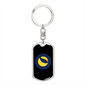 Terra (LUNA) Crypto Cryptocurrency Keychain Stainless Steel or 18k Gold Dog Tag Keyring-Express Your Love Gifts
