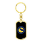 Terra (LUNA) Crypto Cryptocurrency Keychain Stainless Steel or 18k Gold Dog Tag Keyring-Express Your Love Gifts