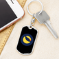 Terra (LUNA) Crypto Cryptocurrency Keychain Stainless Steel or 18k Gold Dog Tag Keyring-Express Your Love Gifts