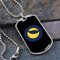 Terra (LUNA) Crypto Necklace Stainless Steel or 18k Gold Dog Tag 24" Chain-Express Your Love Gifts